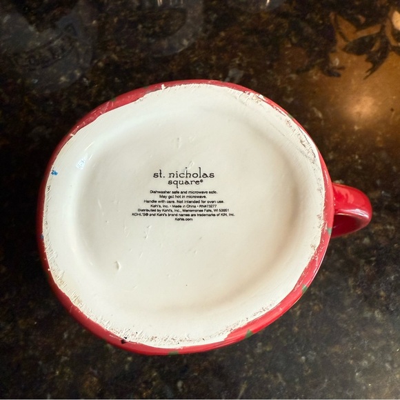 St. Nicholas Square Snowman Mug - Red, Black, White - Picture 6 of 6